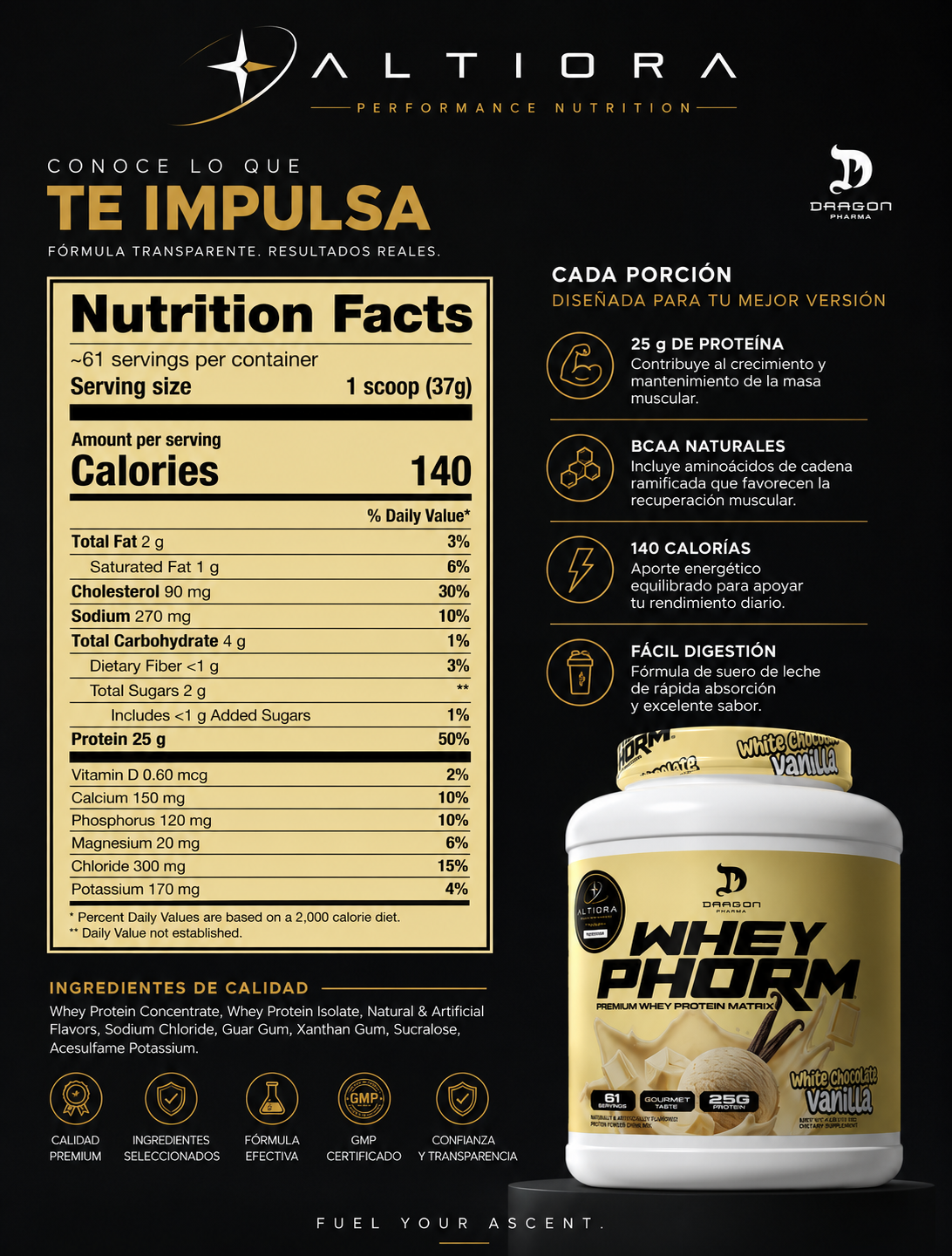 Dragon Pharma Whey Phorm | 6 lb | 61 porciones