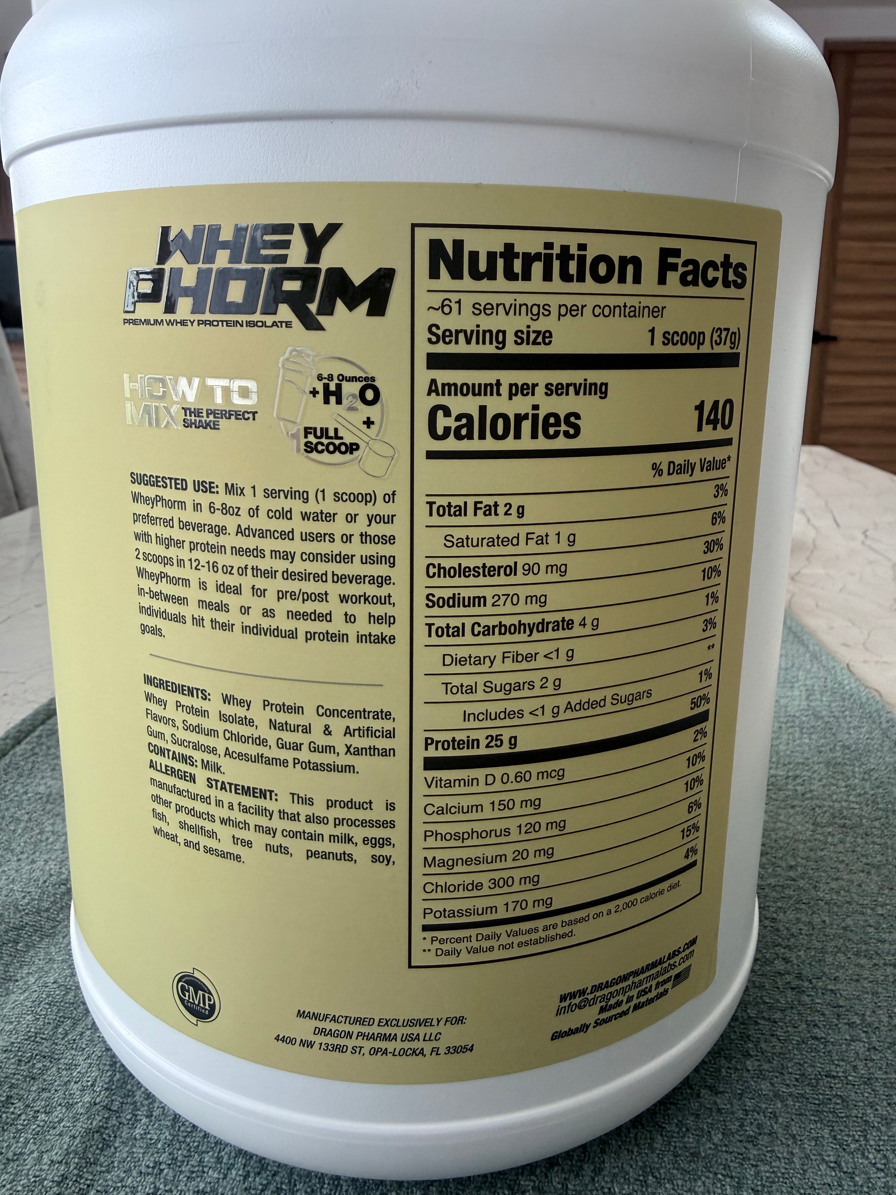 Dragon Pharma Whey Phorm | 6 lb | 61 porciones